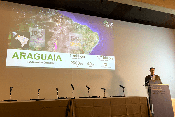 Caption: Ben Valks presenting Araguaia Biodiversity Corridor